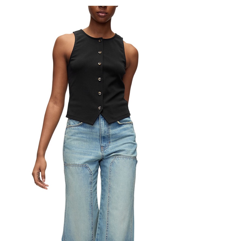 Veronica Beard Black Sleeveless Top